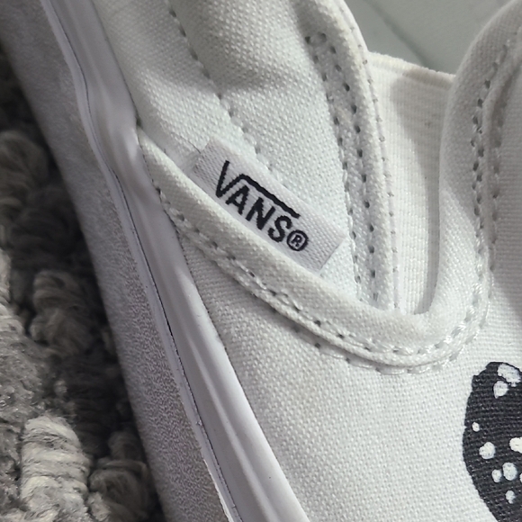 Vans White Slip-On Sneakers‎ Hand Painted Pink Butterfly Design 7 - Picture 11 of 13